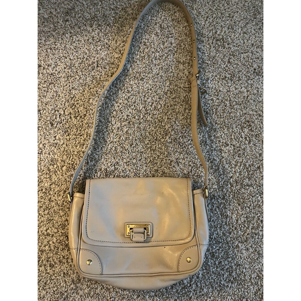 Marc Jacobs Cream Leather Crossbody Purse